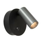 Grijze oplaadbare wandlamp modern, Toni, 2W, 2700-4000K, met touchdimmer