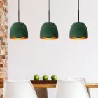 Groene klassieke hanglamp, Nolan, metaal