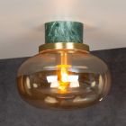 Landelijke badkamer plafondlamp, Lorena, glas, IP44