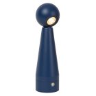 Blauwe oplaadbare tafellamp modern, Ipsos, 3W, dim to warm LED, met touchdimmer