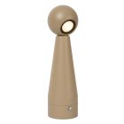 Taupe oplaadbare tafellamp modern, Ipsos, 3W, dim to warm LED, met touchdimmer