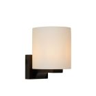 Zwarte wandlamp Jenno, glas, IP44
