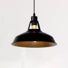 Industriele hanglamp Brassy, Zwart