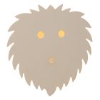 Beige kinderkamer wandlamp modern, Charlie, 5W, dim to warm LED, met touchdimmer