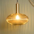 Amberkleurige hanglamp Maloto, glas