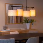 Beige hanglamp landelijk, Maya