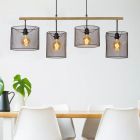 Zwarte hanglamp Baskett, Rond