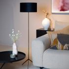 Zwarte vloerlamp modern, Tondo, met schakelaar