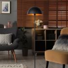 Zwarte moderne vloerlamp, Siemon, metaal