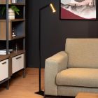 Zwarte vloerlamp modern, Sybil, met schakelaar