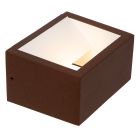 Roestkleurige oplaadbare wandlamp modern, Brida, 3,7W, 2700K LED, IP54, met touchdimmer