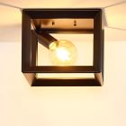 Grijze ijzer plafonniere Thor, Vierkant