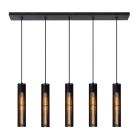 Zwarte moderne hanglamp, Lionel, metaal