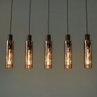 Grijze hanglamp Orlando, glas