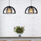 Moderne hanglamp Dikra, Zwart