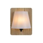 Licht hout wandlamp Idaho, Rechthoek