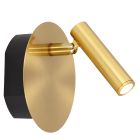 Gouden bedlamp modern, Jolijn, 2W, 3000K LED, met schakelaar