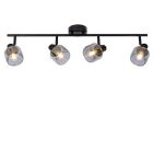 Zwarte klassieke wandspot, Bjorn, glas