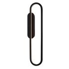 Zwarte wandlamp modern, Thelma, 22W, dim to warm LED