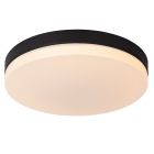 Zwarte badkamer plafondlamp kunststof, Biskit, 36W, 2700K LED, IP44