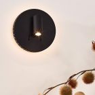 Zwarte wandlamp Bentjer, metaal