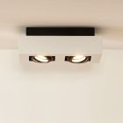 Witte dim to warm plafondspot Xirax, incl. 2x 5w GU10