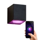 Moderne smart buitenlamp zwart, Corella, IP44, 4,5W, RGBW