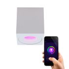 Moderne smart plafondlamp wit, Alion, IP44, 4,5W, RGBW