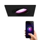 Moderne smart inbouwspot zwart, Jill, IP44, 4,5W, RGBW