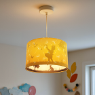 Okergele kinderkamer hanglamp Vlinders