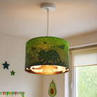 Groene hanglamp Dino, binnenzijde doorschijnend