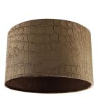 30 cm velours bruine lampenkap croco stof, Emilius