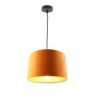 Hanglamp Urvin, oranje met goud velours, 30 cm
