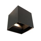 Zwarte up-down buitenlamp Cailey, met geïntegreerd LED