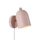 Roze kinderkamer wandlamp metaal, Gaston, met schakelaar