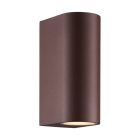 Roestkleurige up down wandlamp modern, Dion, IP44