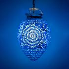 Blauwe oosterse hanglamp mozaïek, Isa