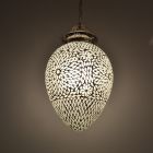 Witte oosterse hanglamp mozaïek, Isa