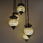 Transparante oosterse hanglamp mozaïek, Amir