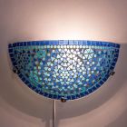 Blauwe oosterse wandlamp mozaïek, Haja