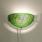 Groene oosterse wandlamp mozaïek, Haja