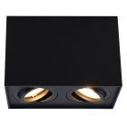 Rechthoekige, zwarte opbouwspot Dane, Richtbaar