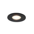 Zwarte mini inbouwspot aluminium, Philomena, 1,5W, 2700K LED, IP44