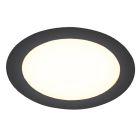 Zwarte downlight aluminium, Umbriel, 9W, 4000K LED, IP44