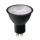 Dimbare GU10 LED lamp Antonie, zwart, 5W, 3000K