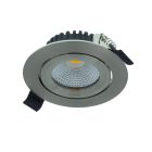 Zilveren downlight aluminium, Wimke, 5W, 3000K LED, IP44