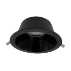 Zwarte downlight aluminium, Maud, 16W, white switch LED, IP22