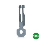 Damwand veerklem met ophangoog voor ophangen van lichtlijn (100 stuks)