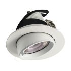Witte banaanspot downlight aluminium, Anjuli, 20W, white switch LED