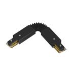 Flexibele connector voor 1-fase railverlichting, zwart